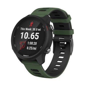 Silikono Dirželis Garmin Forerunner 245 / 245 M Smartwatch Pakeitimo 20mm Dual Spalva Watchband Apyrankės Apyrankės Priedai