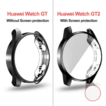 TPU Žiūrėti Apsaugoti Padengti Atveju, Huawei Žiūrėti GT2 42mm 46mm Shell Raštas Smart Žiūrėti Accessories for Huawei GT 2