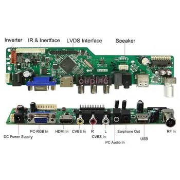TV USB LED LCD AV VGA, HDMI AUDIO Controller Board Kit 