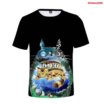 Totoro Spausdinti 3d Marškinėliai Vyrams, Moterims, Juokingas Anime Marškinėlius Palaidinės Vasaros Naują Atsitiktinis marškinėliai Mados Tee Viršūnes Unsiex Totoro Viršų