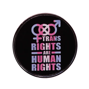 Trans Teisės yra Žmogaus Teisių ženklelį Pasididžiavimas LGBTQ atlapas pin Feminizmas Feminizmo Darbotvarkės Trans Ally Lygybės Lygios