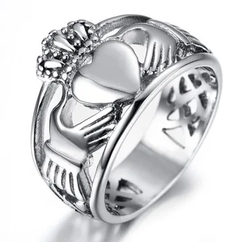 Tuščiaviduriai Karūna Širdies Airijos Meilės Simbolis Cladda Pora Vestuvių Žiedas