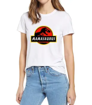 Unisex Medvilnės Mamasaurus T Rex Dinozaurai Mama Saurus Šeimos Atitikimo Dinozaurų Mama Marškinėliai Naujovė Moterys T-Shirt Mama Dovana