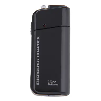 Universalus Nešiojamas USB Avarinės 2 AA Baterijos Extender Kroviklį Power Bank 