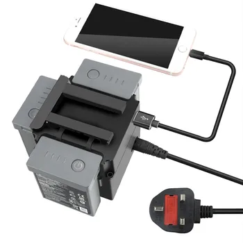 Už DJI RoboMaster S1 Baterijos Kroviklis Lydinio Dulkėms Atsparumas dėvėjimuisi Nešiojamų Išmanųjį telefoną, Baterijos Kroviklis 3 Plug Port 1 USB Prievadas