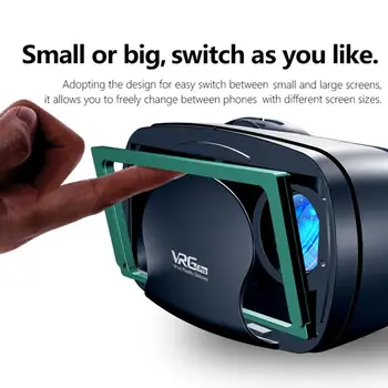VR Akinius Visą ekraną, Patvarus, Virtualios Realybės Akiniai Su dideliu Ausines 5 Iki 7 Colių Smartfon IOS
