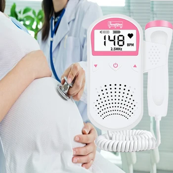 Vaisiaus Doplerio 2.5 MHz Gimdymą Kūdikis Širdies Ritmo Detektorių Namų Nėštumo, Kūdikio Monitorius, Nešiojamų Vaisiaus Garso Ultragarso Detektorius