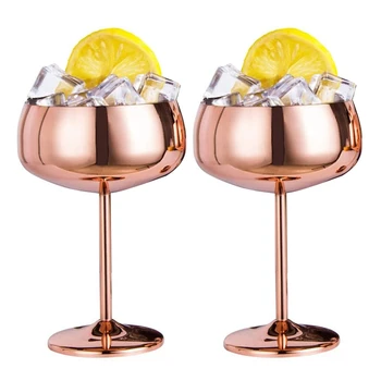 Vario Coupe Šampano taurių Rinkinys, 2 Nerūdijančio Plieno Derliaus Martinio Kokteilis Stiklo Wine Goblet
