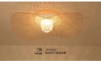 Šiuolaikinių LED Bambuko Sieniniai šviestuvai Azijoje Medienos priedai veltiniams, vilna Lempa Kambarį Diningroom Viešbučio Restorano Virtuvės Patalpose Deco Kabo Lempa