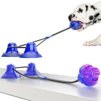 Šuo Interaktyvus siurbtukas Stumti TPR Kamuolys, Žaislai, Elastinės Virvės IQ Gydyti Žaislai naminių Gyvūnėlių Šuniuką Prekių Šuns Dantų Valymo Kramtomoji Žaisti