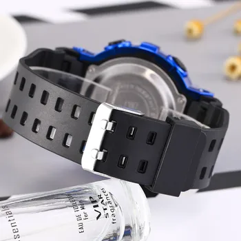 Šviečiantys LED Skaitmeniniai Laikrodžiai Vyrams, Sporto Žiūrėti Stiklo Dial 30M Vandeniui atsparus TPU Dirželiu Laikrodis Vyrų Laikrodis Relogio Masculino