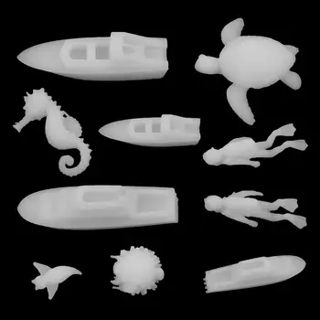 1 pakelis 3D Mini Elnias Medūzos Epoksidinės Dervos užpildų Grybų Vandenyno Papuošalai Dervos Amatų Priėmimo Rankų darbo Apdaila