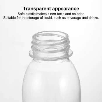 10vnt 250ML Nešiojamų Pieno Butelį Skaidraus Vandens Butelis Plastikiniai Gėrimų Buteliai Padalinta į butelius