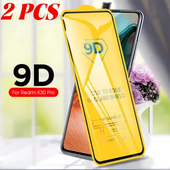 2 vnt Telefono Filmas Redmi K40 K30 Pro Plus 9D Grūdintas Stiklas Telefono Filmas Xiaomi Redmi K40 Pro Pilnas draudimas Apsaugoti Stiklo Plėvelės