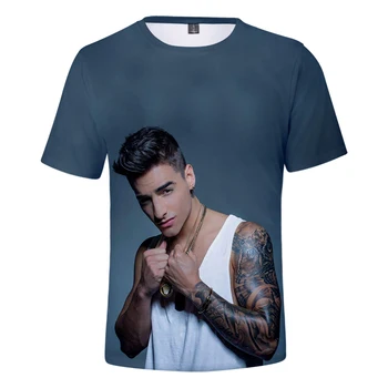 2021 Karšto Pardavimo Dainininkas Maluma 3d Atspausdintas T-shirt Unisex Mados Atsitiktinis Apvalios Kaklo Palaidinukė Hip-hop trumpomis Rankovėmis Viršūnes Streetwear