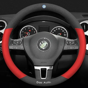 2021 Naujas Odos Automobilio vairo dangtelis Volkswagen VW Atlas Tiguan Taos Jetta Passat Arteon Golf GTI ID.4 Automobilių reikmenys