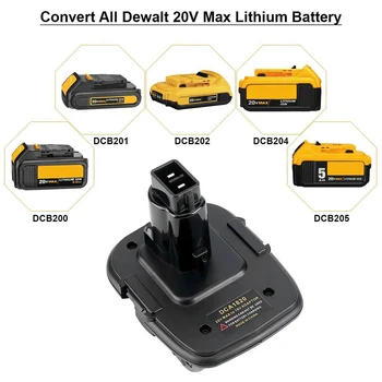 20V Baterijos Adapteris DCA1820 už Dewalt 18V Įrankiai Konvertuoti Dewalt 20V Ličio Baterija, Dewalt 18V Baterija DC9096 DC9098 DE9096