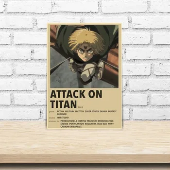 36 Rūšių Japonų Anime Plakatas Retro Hunter X Hunter /Išpuolis Titan Plakatai Studijų Kambario Dekoro Siena Lipdukas Gerbėjai Kolekcija