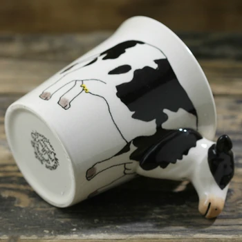 3D Gyvūnų Puodelis Ranka-dažytos Karvės Kavos Taurė Cartoon Pieno Pusryčių Puodelis Kūrybinės Keramikos Taurė