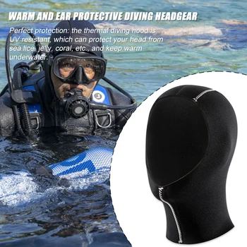 3mm, Juodas Neopreno Nardymas Gaubtas su Peties Snorkeling Skrybėlę Bžūp Žiemą Maudytis Šiltas Galvos Apsaugos povandeninės medžioklės Įranga