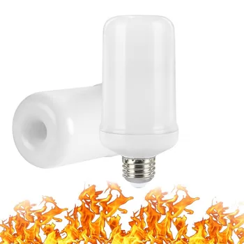 4 Režimo LED Liepsnos poveikis dekoratyvinės lemputės, LED dinaminis liepsna lemputė E14 E27 Kūrybos kukurūzų svogūno Liepsna modeliavimo efektas Naktį šviesos
