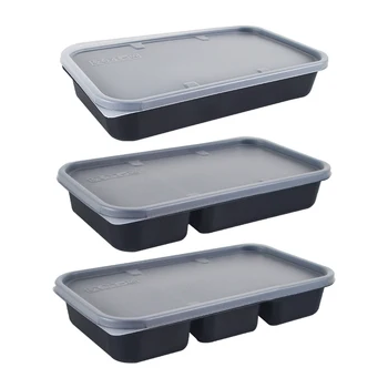 50pack Vienkartiniai Plastikiniai indai Maisto Microwavable imti Dėžutė su Dangteliu Balta Juoda Takeaway Maisto Pakuotės