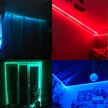 5m/roll RGB 2835 LED Šviesos Juostelės Waterpoof Stalo Lempos Lubos, Sienos Lempos Kalėdų Žiburiai 12V Neoninis Apšvietimas, Televizija, Automobilio Apšvietimas