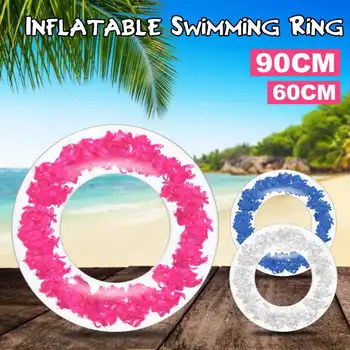 60/90CM 2020 metų Vasaros Naują Plaukimo Žiedai Skaidrus Plunksnų Pripučiami Plaukti Ratas Suaugusiųjų Plaukti Tirštėti PVC Plaukti Žiedas