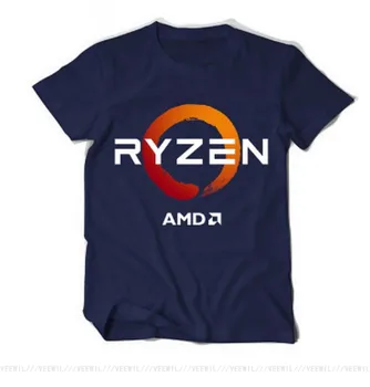 AMD Žaidimų RYZEN CPU vyriški T-Shirt S-5XL Tee Marškinėliai Spausdinami Skaitmeninės 11 Spalvų