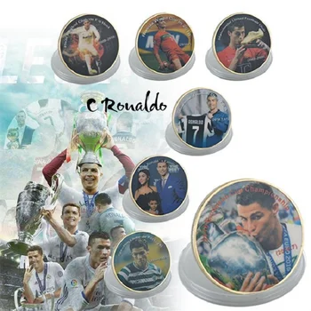 Amatų Proginę Monetą Cristiano Ronaldo Aukso Metalo Ženklelis Medalis Amatų Dovana Ženklelis Dovanų Ir Suvenyrų Monetas