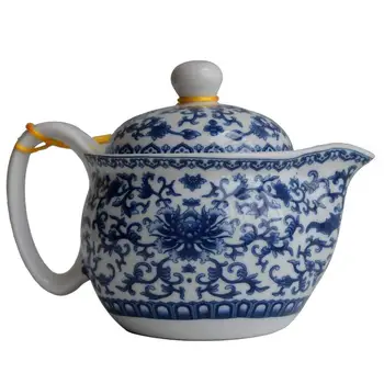 Arbatinukas 410ml porceliano mėlyna balta Kinijos puodą nerūdijančio plieno kiaurasamtis infuzijos Gėlių arbata puer virdulys keramikos teaware Namuose