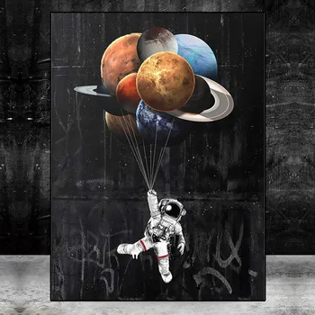 Astronautas Kosmose Svajoja Žvaigždžių Aliejaus Tapyba, Drobės Tapybai, Plakatų ir grafikos Sienos Menas Nuotraukas Kambarį Namų Dekoro