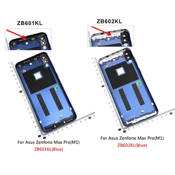 Atgal Būsto Galinių Durų Dangtis Asus Zenfone Max Pro M1 ZB601KL ZB602KL Plastiko atsarginės Dalys Atveju