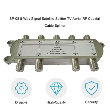 Aukštos Kokybės BLS-08A 8-Būdas Signalo Palydovinio Splitter TV Antenai RF, Coaxial Cable Splitter