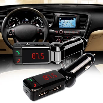 Automobilinis fm siųstuvas carcar fm siųstuvas car kit Rankas Nemokamai mp3 grotuvas, bevielis radijo AUX automobilinis įkroviklis su USB, SD