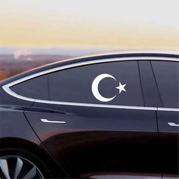Automobilių Lipdukas Juokingi Mados Kūrybos Herbas Turkija Moon Star turkijos Vėliava Auto Apdaila PVC Lipdukas