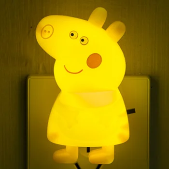 Belaidžio Animacinių filmų Naktį LED Lemputės, Apšvietimo Jutiklis Plug Mini Naktį šviesos Lempos Vaikams, Vaikų Kambarį, Miegamąjį Šviesos kontrolė