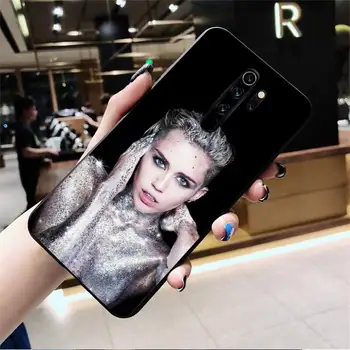 CUTEWANAN Miley Cyrus Minkšto Silikono Black Telefoną Atveju Redmi Pastaba 9 8 8T 8A 7 6 6A Eiti Pro Max Redmi 9 K20