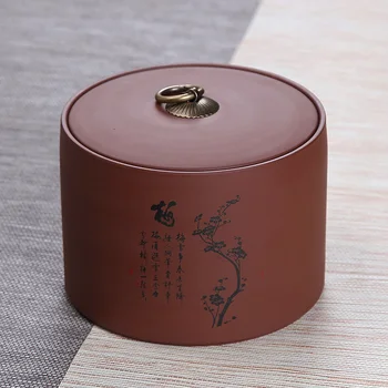 Didelis Kinų Arbatos Dėžutė Organizatorius Cofee Cukraus Talpyklą Raudonos Molio Antspaudą Prabanga Arbatos Dėžutė Virtuvės Theedoos Namų ūkio Produktai DG50TC