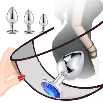 Didelių Dydžių Sekso Vibratorius Metalo Analinis Žaislai Moterų Analinis Kaištis Širdies Nerūdijančio Plieno Crystal Nuimamas Butt Plug Stimulat Sekso Parduotuvė