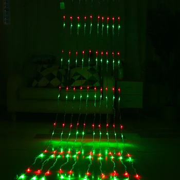 LED Krioklys 3X3M Užuolaidų LED Varveklis Styginių Šviesos 220V ES Plug Kalėdų Vestuves Fone sodo Puošmena žibintai