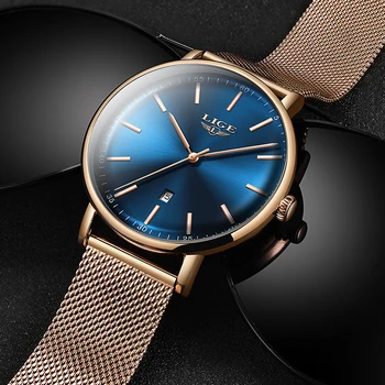 LIGE Elegantiškas Moterų Laikrodžiai Ponios Žiūrėti 2021 Mergina Dovana Laikrodis atsparus Vandeniui Žiūrėti Moterų zegarek damski montre femme reloj mujer