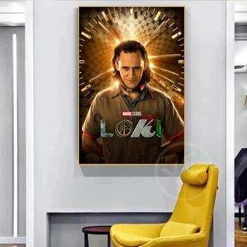 Loki 2021 Naujas Marvel TV Serialas Plakatas Tom Hiddleston Sienos Pirmojo Plakato Meno Tapybos ant Drobės HD Spausdinti nuotraukų Sienų Apdaila