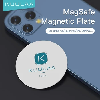Metalinės Plokštelės Disko Geležies Lapas MagSafe Magnetinis Lipdukas Automobilinis Telefono Laikiklis Belaidžio Krovimo iPhone 12 11 Pro Max XS XR X