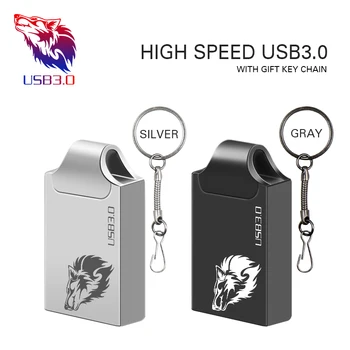 Metalo mini 32GB pendrive metalo USB flash drive 4gb 8gb 16GB 32GB 64GB 128GB pen ratai USB3.0 mažytė memory stick U Disko cle usb