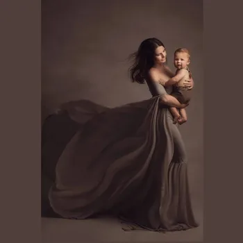 Motinystės Fotosesiją Ilgos Suknelės, Baby Shower Suknelės Tampri, Nėščia Moteris Fotografijos Rekvizitai Ilga Suknelė Maxi Motinystės Suknelė