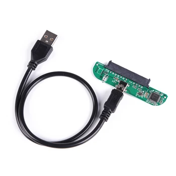 Nauji 2.5 colių USB 2.0 PRIE SATA 7 + 15 Pin Kietojo Disko Adapteris Keitiklis skirtas 2.5