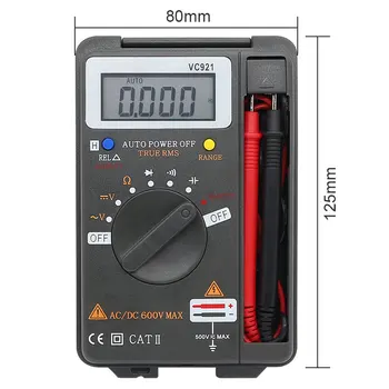 Nešiojamą MINI Elektros Skaitiklis 600V Skaitmeninis Multimetras 600V DC/AC Voltmeter Auto Diapazonas Atsparumas Talpa Dažnio Testeris