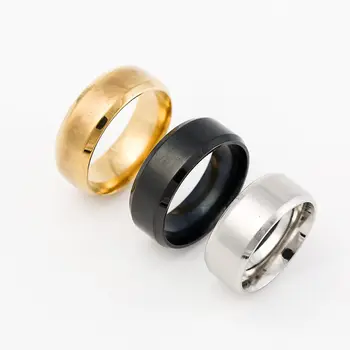 Prekės Prabanga Žada Vestuvinis Žiedas ir Vestuvių Vestuvių 8MM Paprasta Titano Žiedas Vyrams ir Moterims Vestuvių Nerūdijančio Plieno Žiedas Juosta