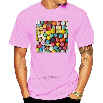 Rave Muzikos Ekstazio Tabletes XTC Cocaines Narkotikų mensUnique dizaino shirtmen tai Casualt-shirtVintage T-ShirtDiy marškinėliai